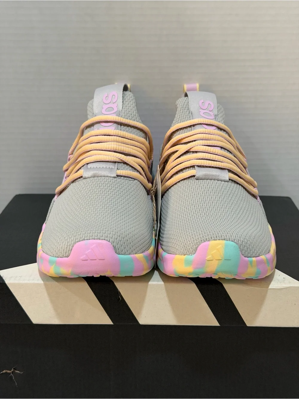 ✨$80 Retail!✨ Adidas Lite Racer Adapt 7.0 Kids Sneakers with Multicolor Sole